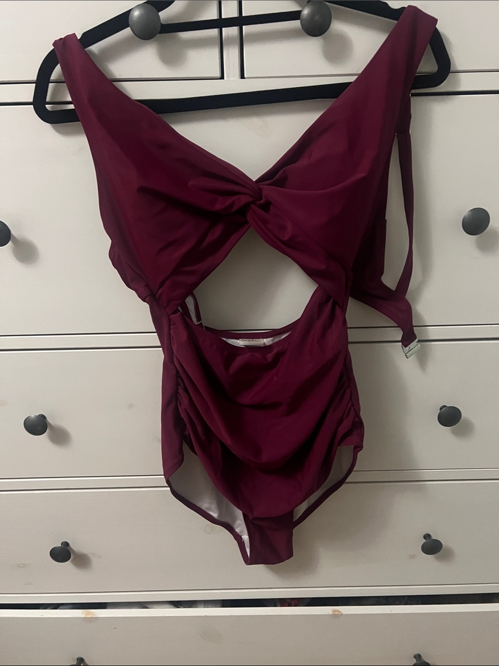 Women's Twist-Front One-Piece Swimsuit - Burgundy
